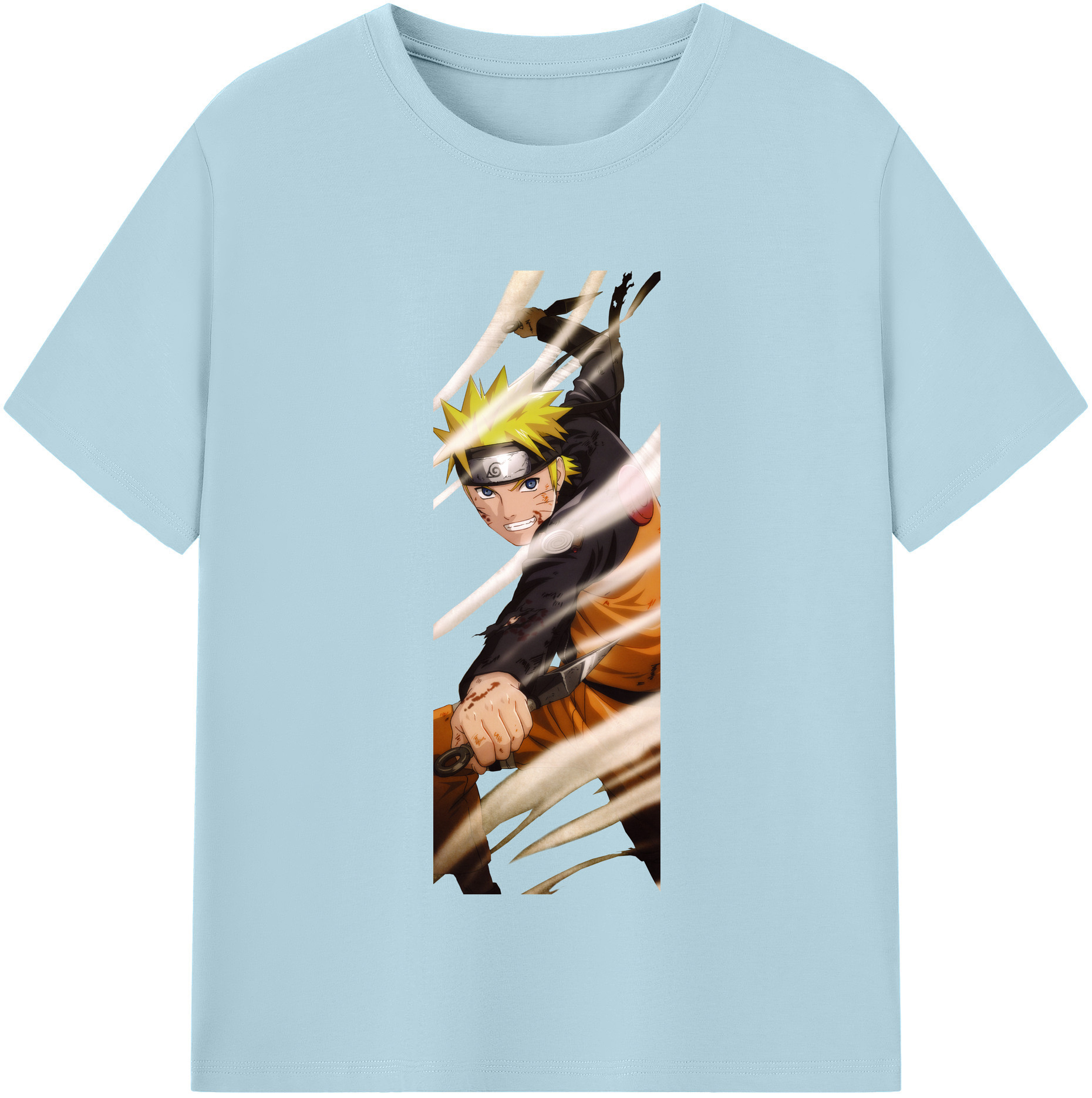 （画像用） NARUTO -ナルト- うずまき ナルト Uzumaki Naruto 綿100％半袖Tシャツ（フロントプリント）